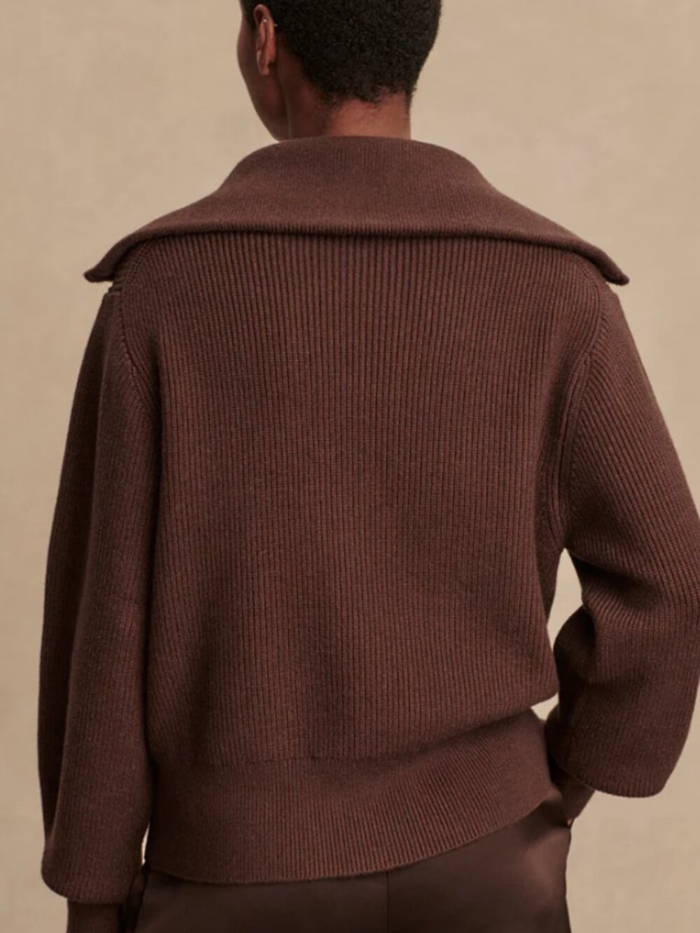 New NoName Grey Chunky Zip-up Cashmere Cardigan Jacket - Picture 4 of 8
